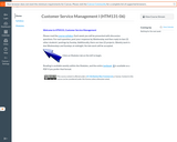 Customer Service Management I Canvas course shell