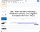 CEEA OER SIG Workshop A: Introduction to Open Educational Materials and Using OER in Your Classroom