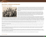 Iowa History: Settlement and Education