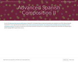 Open Educational Resources for Spanish classes - Advanced Spanish Composition II