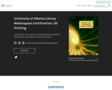 University of Alberta Library Makerspace Certification