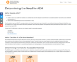 Determining the Need for AEM