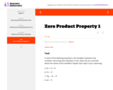 Zero Product Property 1