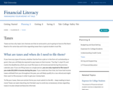 Financial Literacy - Taxes