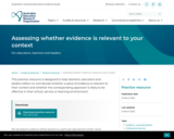 Assessing whether evidence is relevant to your context