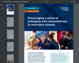 Encouraging a sense of belonging and connectedness in secondary schools