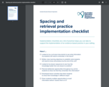 Spacing and retrieval practice implementation checklist