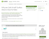 Resources: Why are Cells Small? Surface Area to Volume Ratio