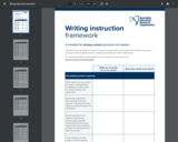 Writing instruction framework: A template for primary school principals and leaders - PDF
