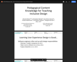 PCK for Teaching Inclusive Design