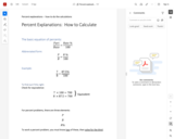 Percents:  How to do the calculations