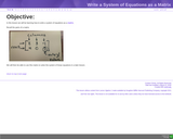 Write Systems of Equations using Augmented Matrices