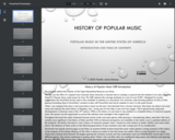 History of Popular Music in the United States