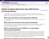 May 2020 Notice of Interpretation