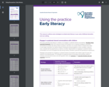 Using the practice: Early literacy