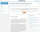 ECON201: Intermediate Microeconomics