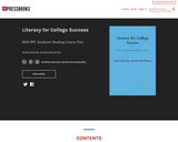 Literacy for College Success – Simple Book Publishing