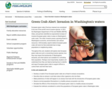 Green Crab Alert: Invasion in Washington's waters