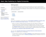 Static Web Publishing for Digital Scholarship: Bibliography