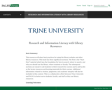 Introduction – Research and Information Literacy with Library Resources
