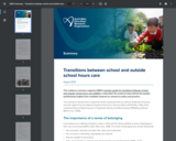 Transitions between school and outside school hours care: Evidence Summary