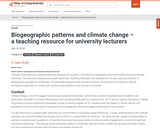 Biogeographic patterns and climate change – a teaching resource for university lecturers – Atlas of Living Australia
