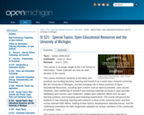 SI 521 - Special Topics: Open Educational Resources and the University of Michigan