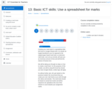 Basic ICT skills: Use a spreadsheet for marks