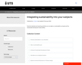 Integrating sustainability into your subjects (by UTS)