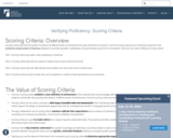 Verifying Proficiency: Scoring Criteria