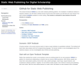 GitHub for Static Web Publishing