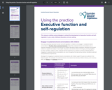 Using the practice: Executive function and self-regulation