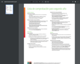 Lista de comprobación para segundo año
