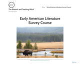Early American Literature Survey Course – The Rhetoric and Teaching Witch