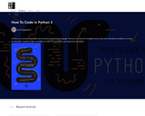 “How To Code in Python 3” on Manifold Scholarship at CUNY