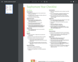 Sophomore Year Checklist