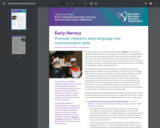 Early literacy: Promote children's early language and communication skills