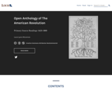 Open Anthology of The American Revolution: Primary Source Readings 1623-1800