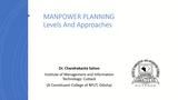 Manpower Planning- Levels and Approaches Lecture 2