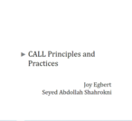 CALL Principles and Practices