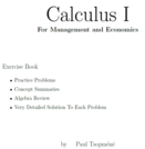 Calculus I for Management and Economics Exercise Book