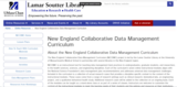 New England Collaborative Data Management Curriculum