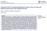 Research: A Planning Tool for Incorporating Backward Design (Reynolds & Kearns, 2016)