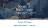 Surgical Technology Resource Lists
