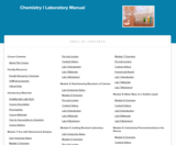 Chemistry I Laboratory Manual