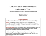 Cultural Erasure and Non-Violent Resistance in Tibet