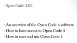 Introduction to Open Code, Part 1 (03:48)