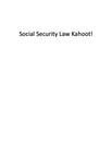 Social Security Law Kahoot!