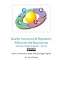 Quality Assurance & Regulatory Affairs for the Biosciences
