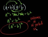 Algebra: Factoring Differences of Squares